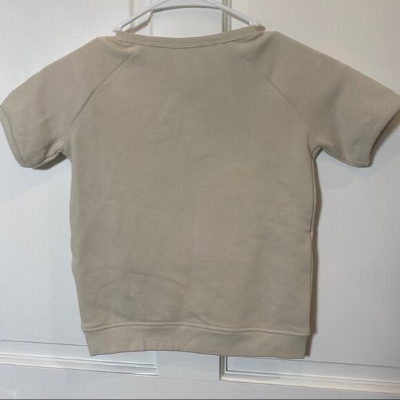 Gymboree Beige Sequins Happy face Emoji Sweatshirt small 5-6 - Picture 4 of 5